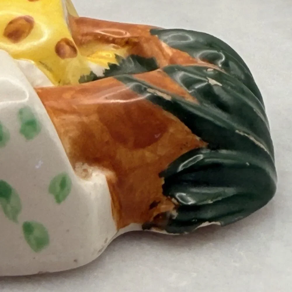 Vintage 1974 Arnel's Mushroom Ceramic Spoon Rest Wall Decor Hand Painted 8.5
